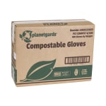Guantes Compostables Handgards Planetgards, Grandes, Translúcido, Verde